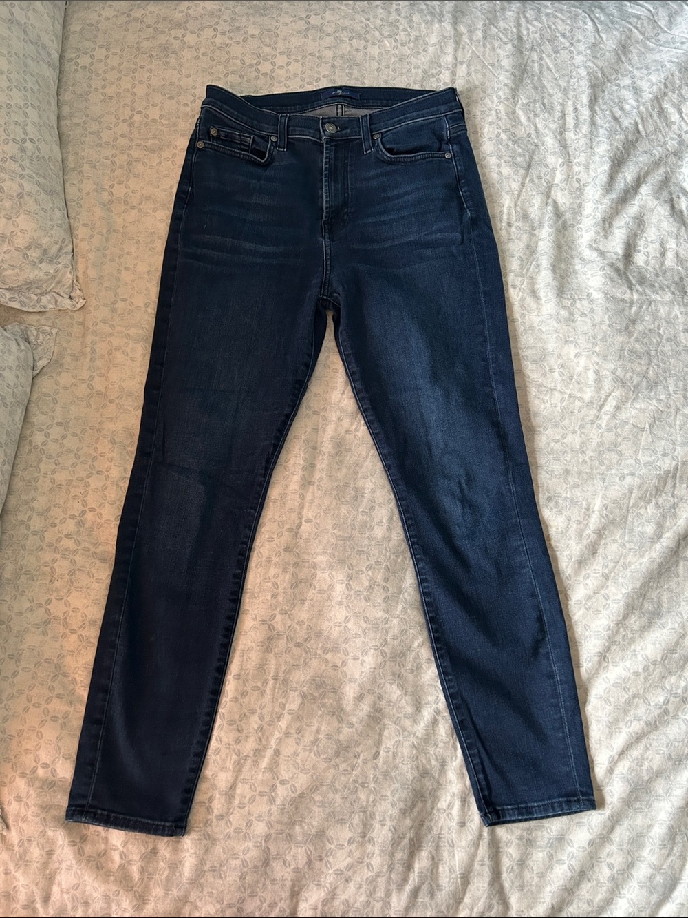 7 For All Mankind Dark Blue Skinny Jeans
